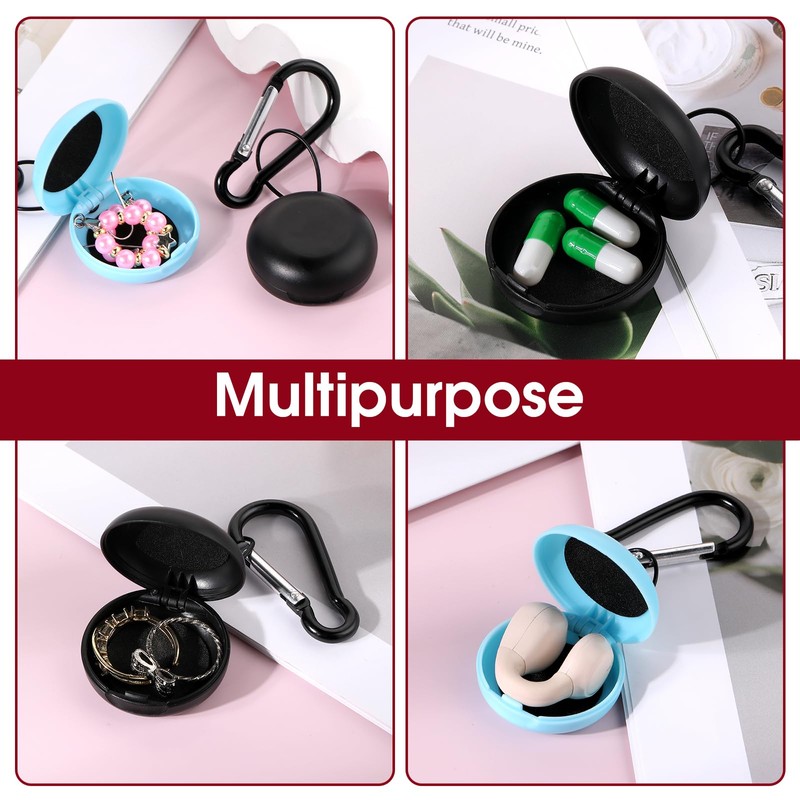 Giantree 2pcs Earplug Cases, Round Potable Ear Plug Holder with
