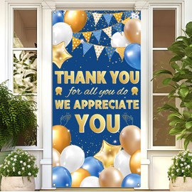 Buxiuer We Appreciate You Door Cover Employee Appreciation Decoration Thank You For All You Do School Office Staff Door Decor