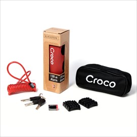 Blackstone Alarm Grip Lock with 130 db Alarm Waterproof Scooter E-Bike Motorcycle Anti-Theft Security Handle Bar Grip Lock Brake Lever Lock (Red)