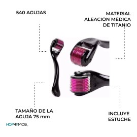 Dermaroller Regenerador Facial Cicatrices Colageno Estrias Crecimiento Barba Rodillo Micropunzante Recuperacion De Piel