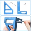 3D Woodworking Square Protractor,Triangle Ruler Scriber,45/90 Degree Carpenter Square Aluminum