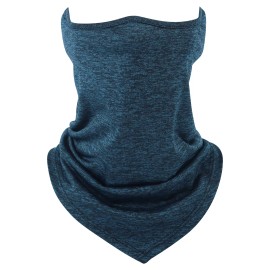 Unbranded Summer Neck Gaiter Half Face Cover Thin Scarf Bandana Motorcycle Cycling Cover - Dark Blue