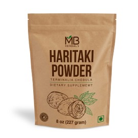 MB Herbals Haritaki Powder 8 oz / 227 Gram / 0.5 lb | Inknut Powder | Terminalia chebula Harde Chebulic Myrobalan | Gluten Free | No Preservstives