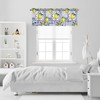 TQFZP Blue Tiles Lemon Kitchen Curtains Short and Valance Set