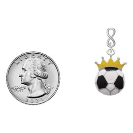 Delight Jewelry Silvertone Soccer ball - Crown Silvertone Infinity Post Earrings