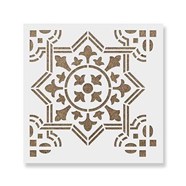 Leelo Tile Stencil - Reusable Floor Tile Stencils for Painting Custom Floors, Walls, Furniture and More!