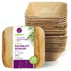 GoBeTree Square Palm Leaf Bowls 14 x 14 cm, Eco-Friendly,