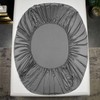 Fitted Sheet 160 x 200 cm Bamboo Grey Fitted Sheet