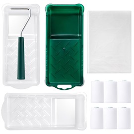 Mini Foam Paint Roller, 5 cm Foam Paint Roller, Mister Rui Foam Paint Roller Set, 5 cm Foam Paint Roller Cover x 6, Paint Roller Stand x 1, Paint Tray x 1, Bath Insert x 2, Cover Film