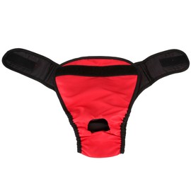 Filhome Pack of 3 Female Dog Heat Pants Reusable Dog Nappies Washable Sanitary Towels Panties for Dogs (Red L)