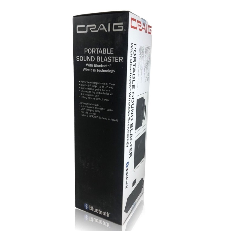 Craig Portable Sound Blaster with Bluetooth Wireless Technology