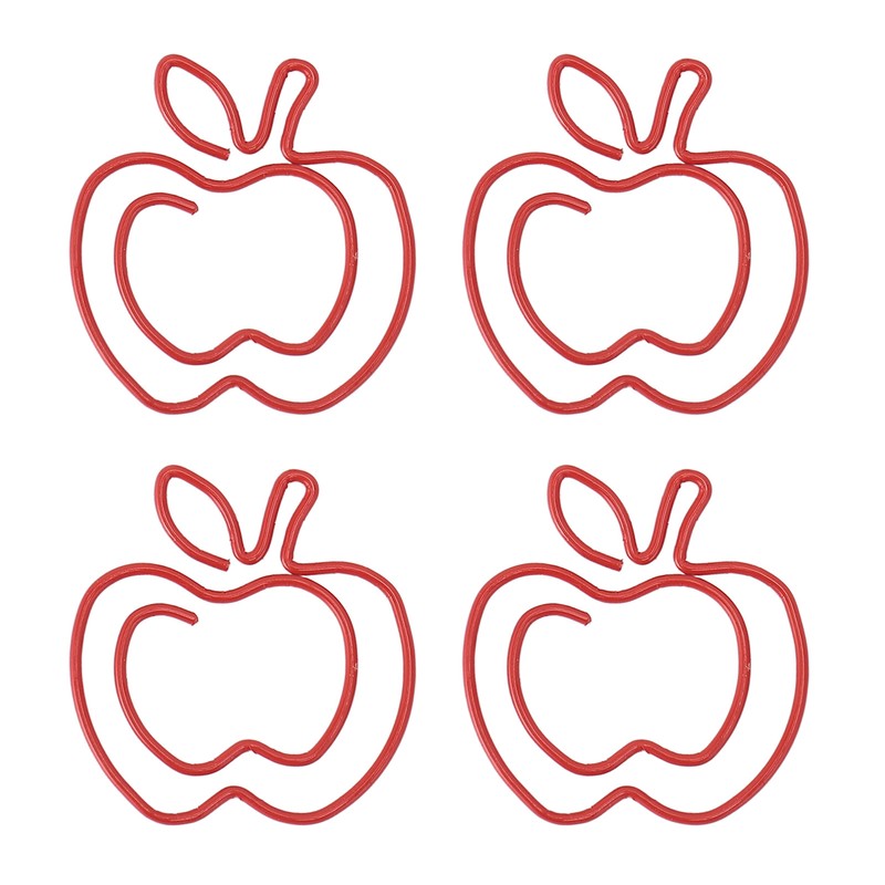 100 Pcs Paper Clip Cute Fruit Shaped Electroplated Metal Decorative