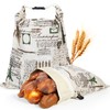 CHENGLIN Beeswax Cotton Bread Bags - Large Reusable Sourdough Storage