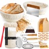 Sourdough Starter Kit, Banneton Bread Proofing Basket 9 Inch Round