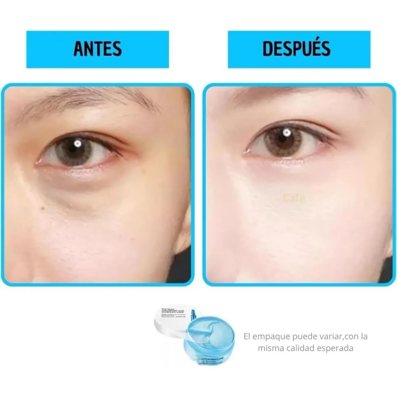 60 Parches Ácido Hialurónico Contorno Ojos Y Par 24k Ojeras