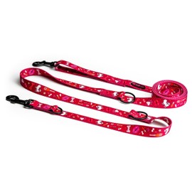 Helltails Interchangeable Dog Lead for Large Dogs with 2 Carabiners Adjustable No Absorb Free Handle Long 1.6-3 m Lightweight Dog Lead Dog Lead Champagne Kiss L