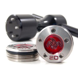 19th Hole Custom Shop 2 of 20g Red Jester Crown Weight for Scotty Cameron Putters with Wrench (Black)