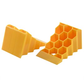 Wheel Chocks for Car, Camper,Trailers,RV,Truck, and Vehicles G.V.W. up to 8T, Anti Slip Bottom Tire Chock for All Weather,Lightweight, Easy to Carry,Perfect on All Surfaces and in All Weather.2Packs