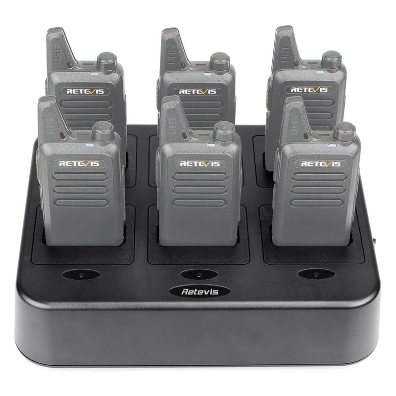 Retevis RT22 Walkie Talkie Charger, Six-Way Charger, Multi Unit Charging