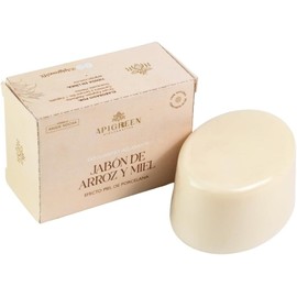 Jabón Exfoliante y Aclarante de Arroz y Miel - Limpieza Profunda con Propiedades Iluminadoras Naturales - Suavidad y Renovación para Todo Tipo de Piel (Barra)
