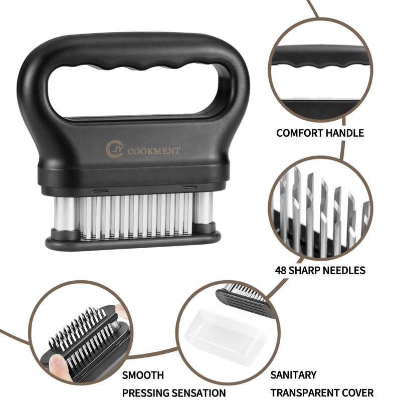 JY COOKMENT Meat Tenderizer Tool with 48 Stainless Steel Ultra