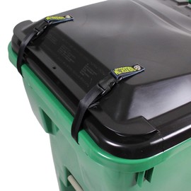 Trash Lock Original Two Strap Lid Lock, Very Secure, Deter Black Bears, Keep Raccoons, and Squirrels Out of Your Trash (Black, Original Two Strap)