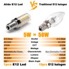 ALIDE E12 Dimmable LED Bulb 5W C7 Light Bulb,Replace 40W