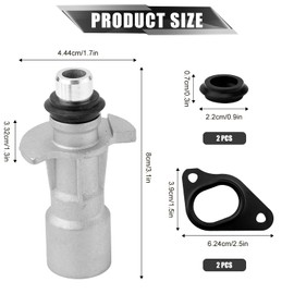 Gosknor Einlassanschluss für Motorölkühler aus Aluminium, Kompatibel mit Land Rover LR4 Range Rover und Range Rover Sport Ersatzteilnummer LR028136 LR011997 AJ812249 C2Z18658