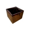 12.7" Foldable Paper Rope Storage Basket with Iron Wire Frame