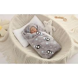 JZLPIN Flannel Baby Blanket Reversible Super Soft Blankets for Boys Girls Infant Newborn Sherpa Receiving Blankets for Crib Stroller Grey 30" x 40"