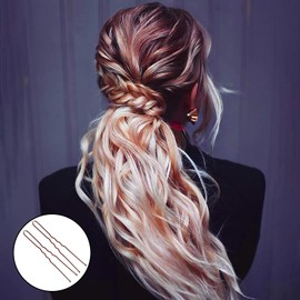 Mbsomnus Pack of 100 Hair Pins Black 7 cm Bobby Pins U-shaped Hair Pins Metal with Storage Box for Women Girls Women Hair Accessories Hairdressing Salon Wedding