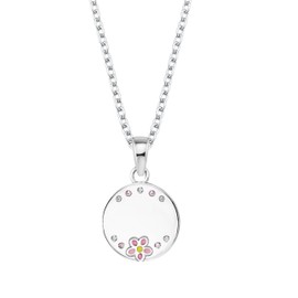 Prinzessin Lillifee Children's Girls' Necklace with Pendant 925 Silver Flower Gift, Sterling Silver, Cubic Zirconia
