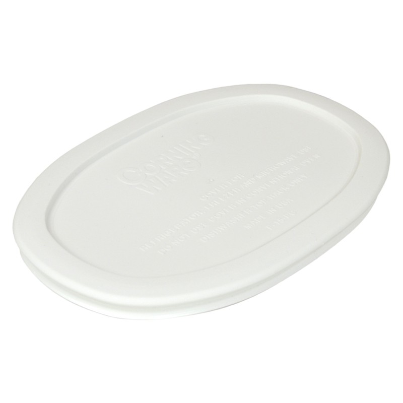 Corningware F-15-PC Oval French White 15-ounce Plastic Lid - 2