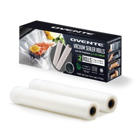 OVENTE Vacuum Sealer Roll 11” x 16' Works with all Vacuum Sealer Machine, Heavy Duty, BPA-Free for Airtight Food Storage, Meal Prep, Sous Vide, Microwave and Freezer Safe, Pack of 2 ACPSVRG1116