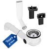 VIOKS Washbasin Drain Fitting with Strainer Basket Valve 70 mm