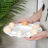echomerx 10" White Ceramic Deviled Egg Serving Platters - 2