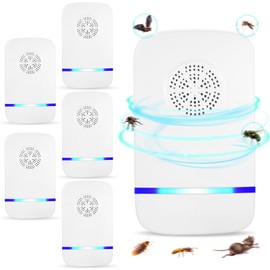 Ultrasonic Pest Control Repeller Indoor,6 Pcs Mouse Traps Repellent Plug in, Mouse Repellent Mosquito Repellent Electronic for Mosquito, Insect, Roaches, Spider, Ant, Bug
