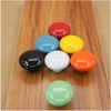 NUODWELL 10Pcs Round Colorful Ceramic Cabinet Knobs Single Hole Pull