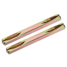 uxcell 2Pcs Door Knob Spindle, 95mm Long Spare Door Handle Spindle for Vintage Door Straight Spindle Replacement Square Spindle Iron Door Handle Spindle, Golden
