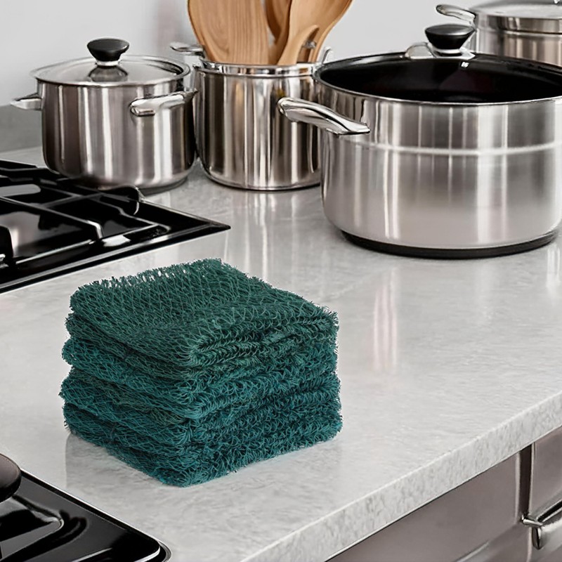 3 Non-Scratch Mesh Dish Washing Net Cloths – Odorless, Quick-Dry
