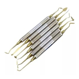 Vedent Cln Kit 6 Espátulas Resina Dental / Punta Titanio Alta Calidad