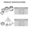 8 Piece Measuring Cup and Spoon Set - Stainless Steel