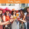 Tioncy 100 Pack 16 oz Derby Plastic Cups Bulk, Frosted