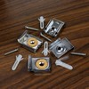 2 Sets (8 Pieces) Spring Loaded Mirror Hanger Clips Set