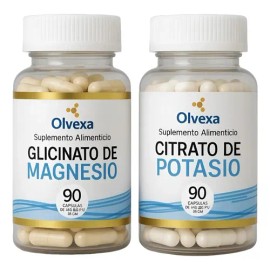 Magnesio Glicinato Citrato Potasio Olvexa 180 Caps Sabor