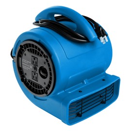 MOUNTO 1/5hp Air Mover 800cfm Blower Fan Carpet Floor Drying Fan - 3-Speed Compact Air Mover w/Dual Outlet, 10ft Power Cord for Drying, Cooling, Air Circulation (Blue)