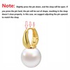 HUGE TOMATO Pearl Drop Earrings, 14mm Elegant Big Pearl Earrings