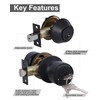 Lanwandeng 3 Sets Keyed Alike Entry Door Knobs and Single