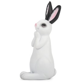 Yanflerent Resin Rabbit Figurine for Easter Decor - Modern Art Decorative Bunny Sculpture, Perfect for Woman, Mom in Easter, Valentine's Day, Mother's Day, Birthdays, Home or Outdoor Decor