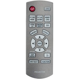 N2QAYB000680 Replacement Remote Control fit for Panasonic DLP Projector PT-AT5000E PT-AT6000E PT-AE7000 PT-AE8000 PT-AE7000U PT-AE7000EA PT-AE7000EH PT-AE8000U PT-AE8000EH PT-AE8000EZ PT-AE8000EA